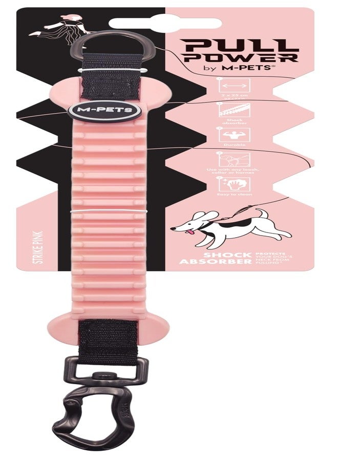 أم-بيتس ممتص الصدمات M-PETS Pull Power لأطواق الكلاب، يقلل من الشد المفاجئ، ويمنع الارتجاج، متوافق مع جميع الأطواق والأحزمة، ملحق مثالي للمشي مع الكلاب، متين، سهل التنظيف، لون وردي زاهٍ - Image 1